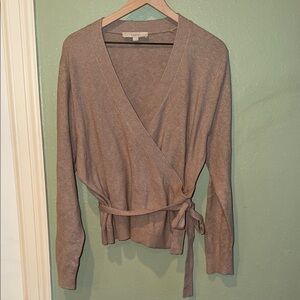 LOFT Women's Beige Wrap Cardigan